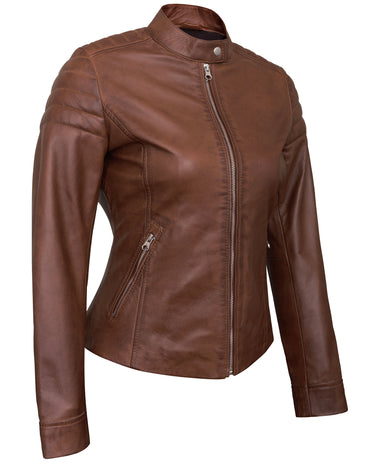 brown-womens-lambskin-leather-biker-jacket