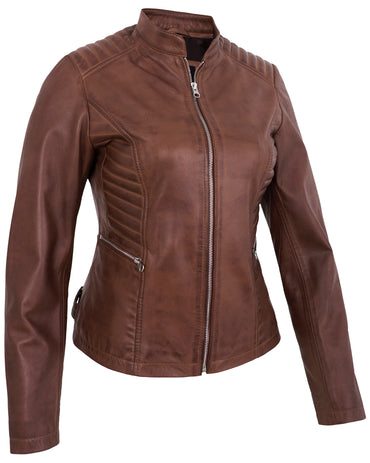 brown-womens-cafe-racer-motorcycle-jacket