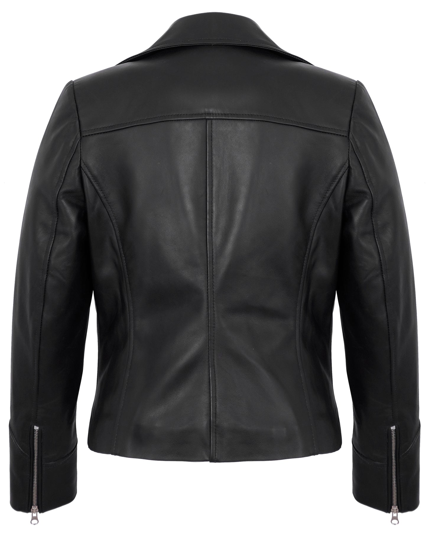 Black Biker Leather Jackets for Women – Real Lambskin Moto Jacket