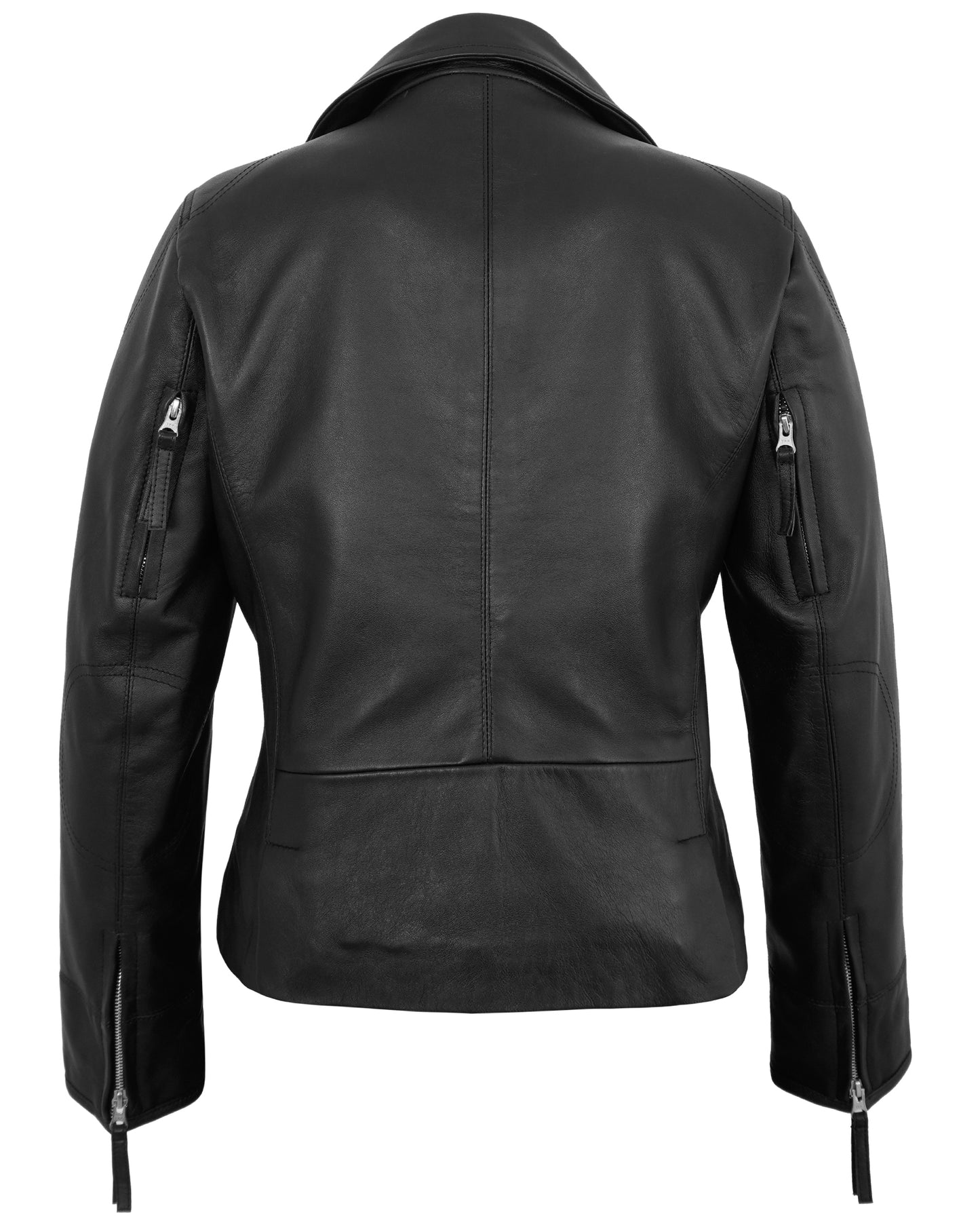 Black Women's Motorcycle Leather Jackets – Real Lambskin Biker Jacket