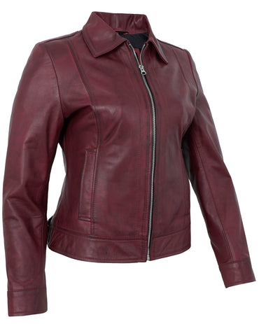 maroon-cafe-racer-down-collar-jackets