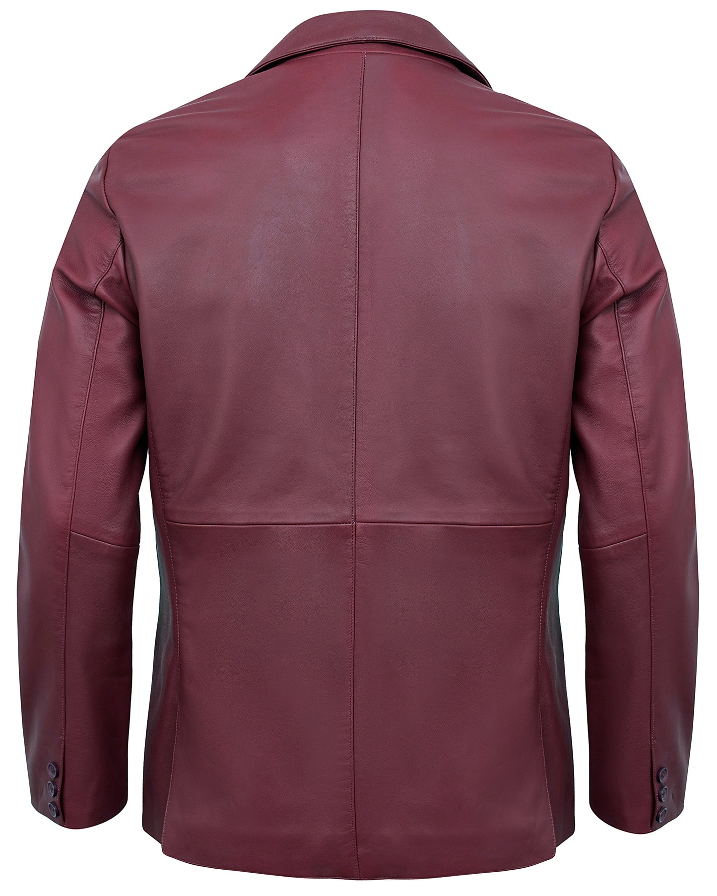 maroon-leather-blazer-men