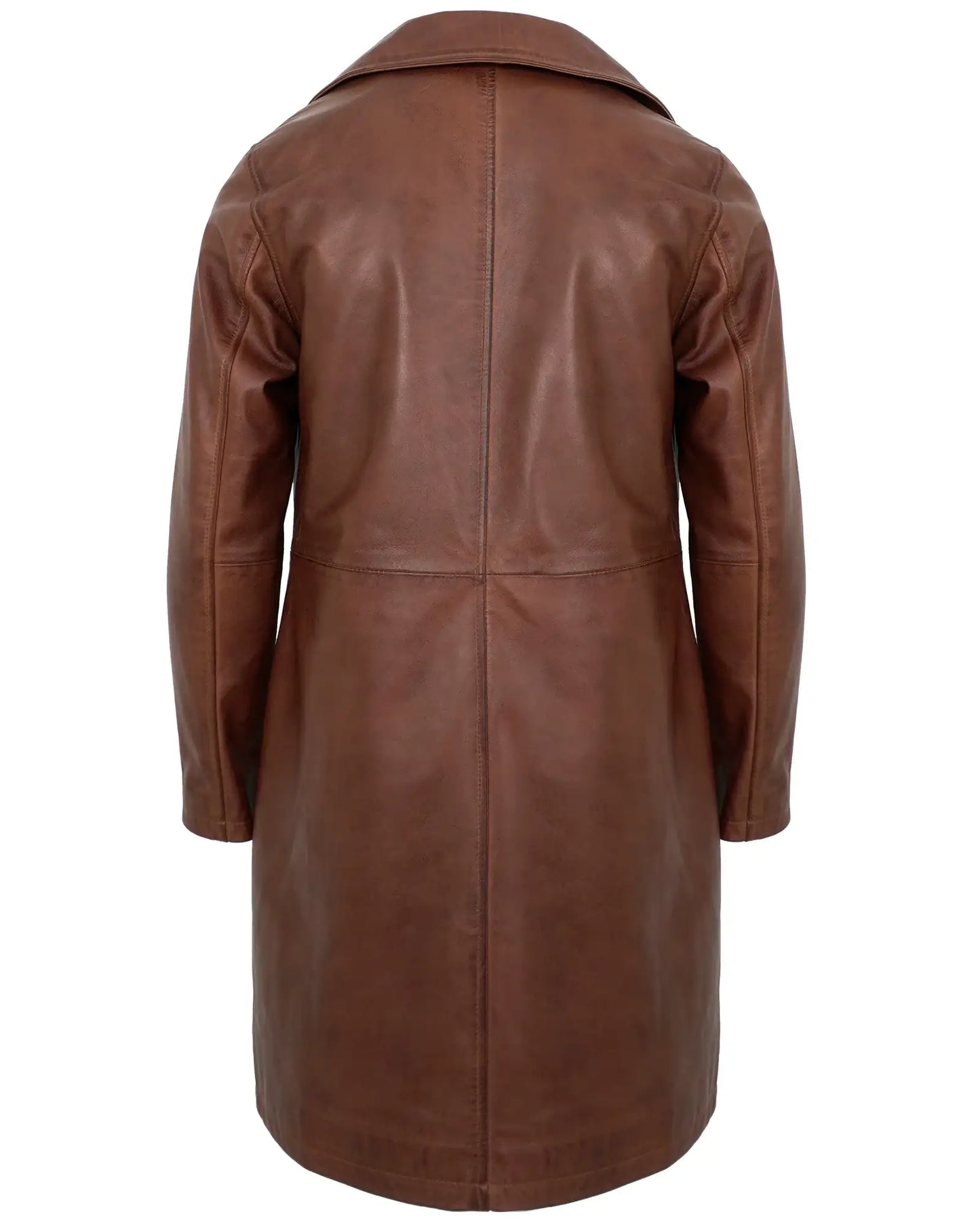 Men’s Brown Leather Car Coat – Casual Real Lambskin Jacket