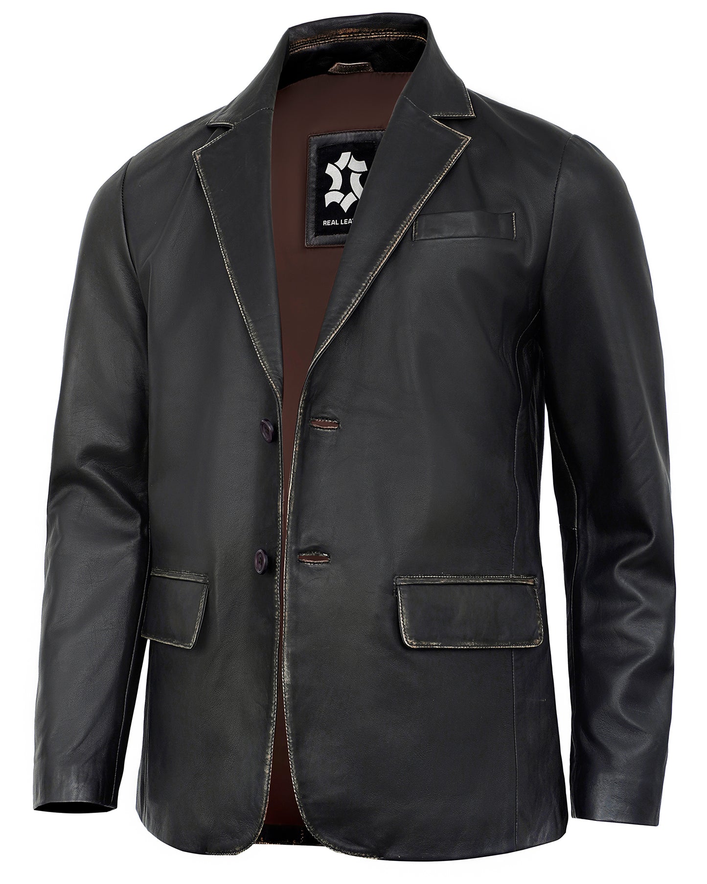 black-ruboff-leather-blazer-men