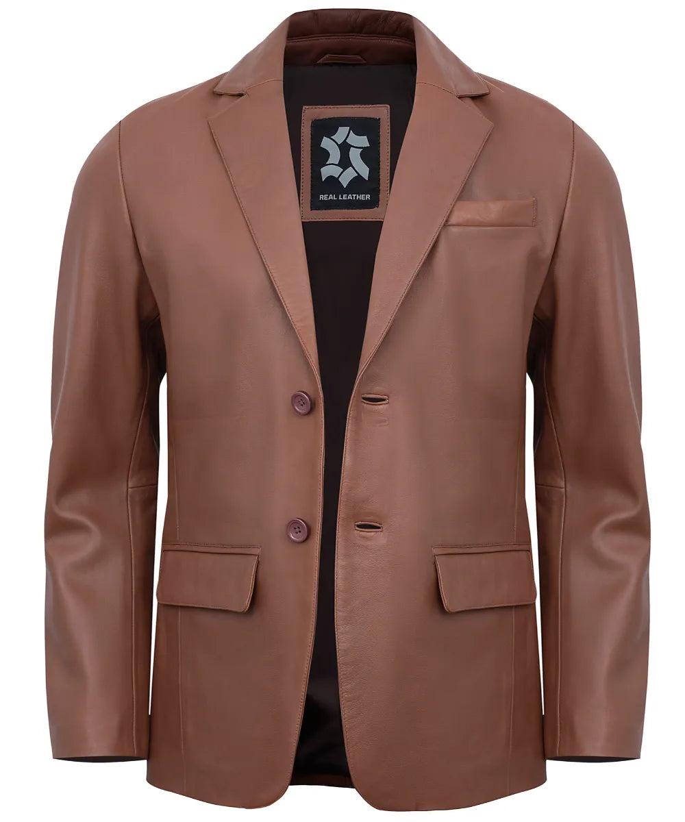 brown-leather-blazer-men