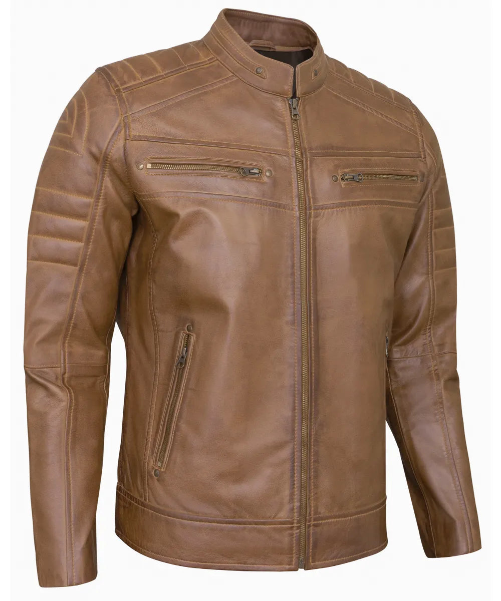 camel-mens-cafe-racer-leather-jacket