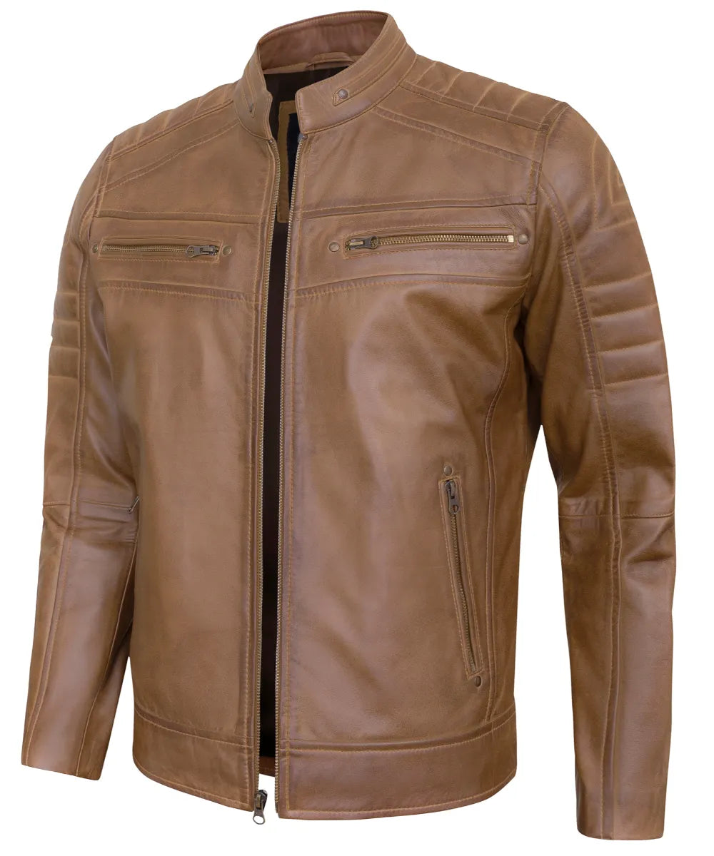 camel-mens-cafe-racer-leather-jacket