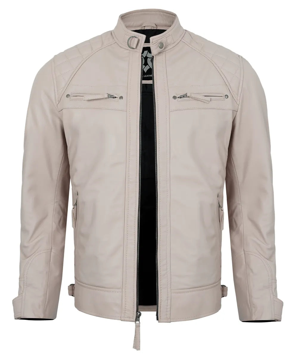 mens-beige-biker-leather-jacket