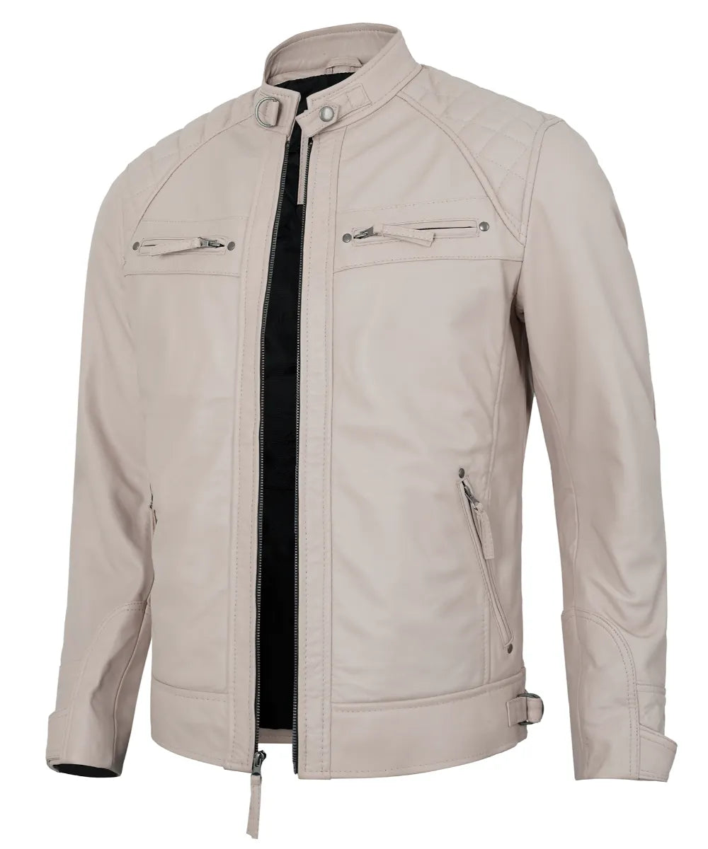 mens-beige-biker-leather-jacket