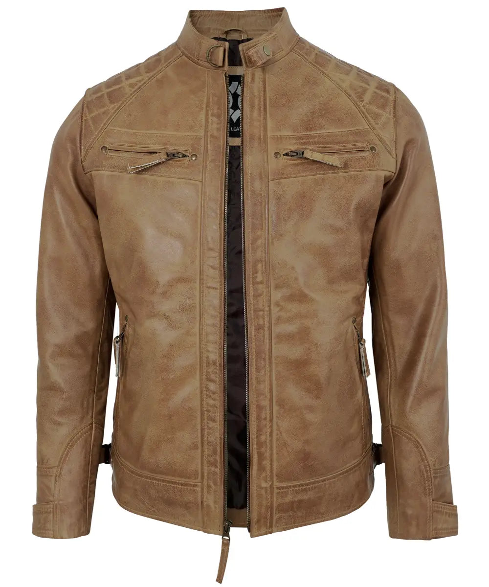 mens-camel-biker-leather-jacket