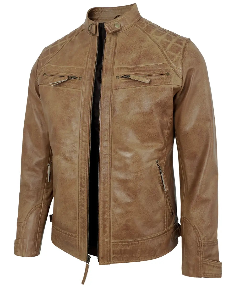 mens-camel-biker-leather-jacket