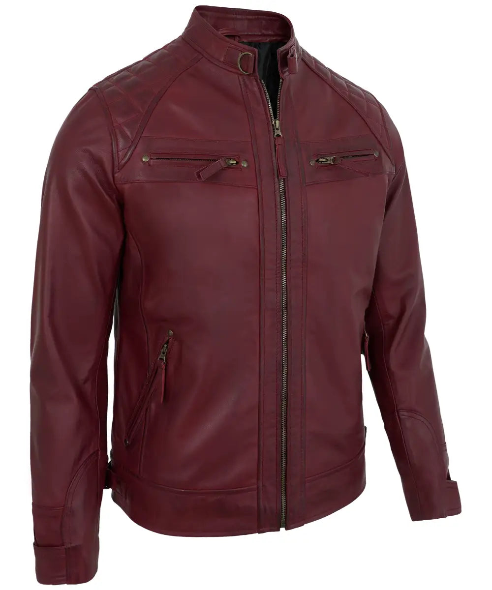 products › mens-maroon-biker-leather-jacket