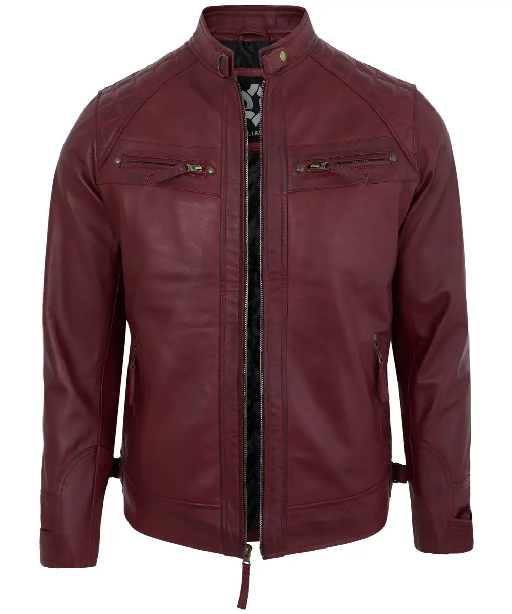 products › mens-maroon-biker-leather-jacket
