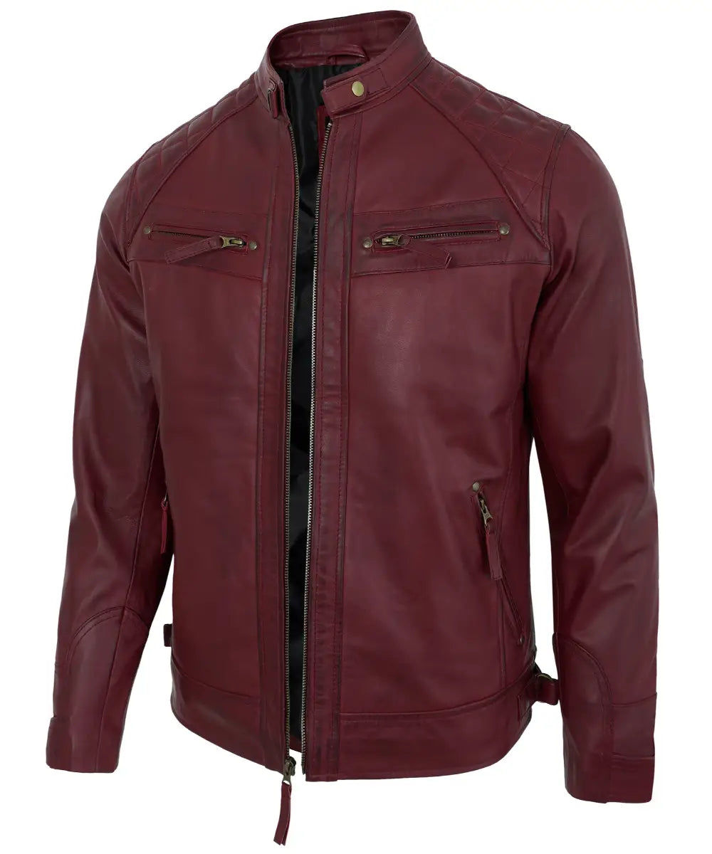 products › mens-maroon-biker-leather-jacket