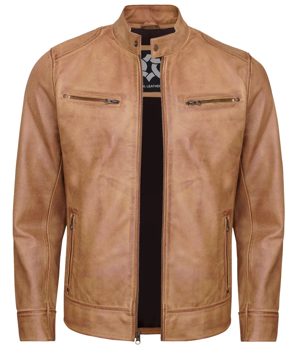 camel-mens-cafe-racer-leather-jacket
