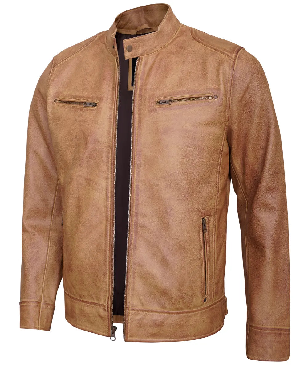 camel-mens-cafe-racer-leather-jacket