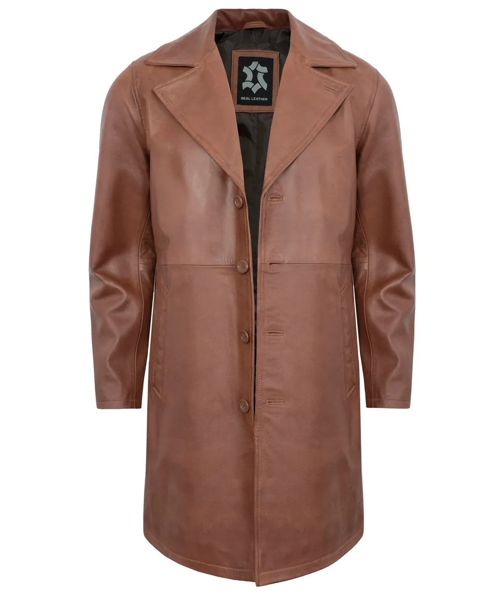 mens-brown-leather-car-coat