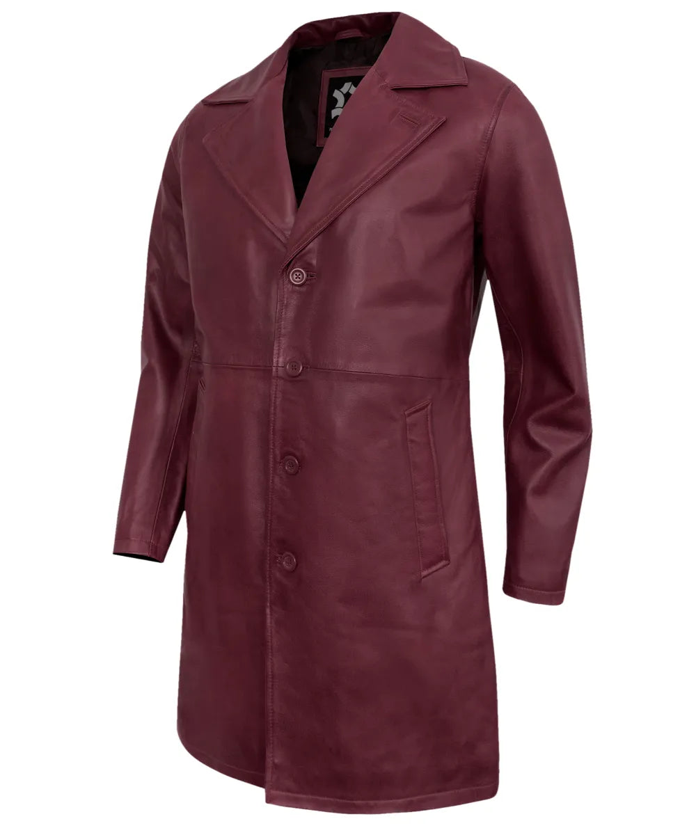 mens-maroon-leather-car-coat