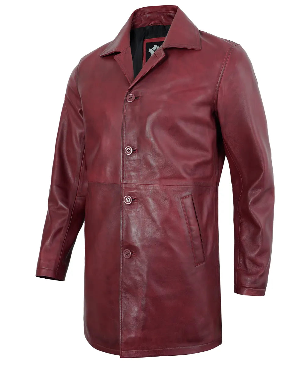 maroon-leather-car-coat-men