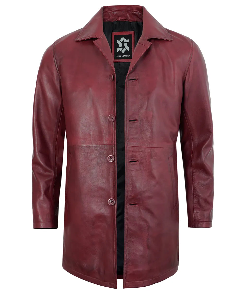 maroon-leather-car-coat-men