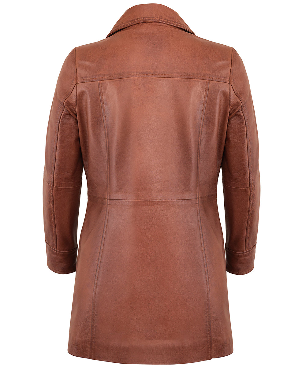 Leather Blazer Women Sale – Tan