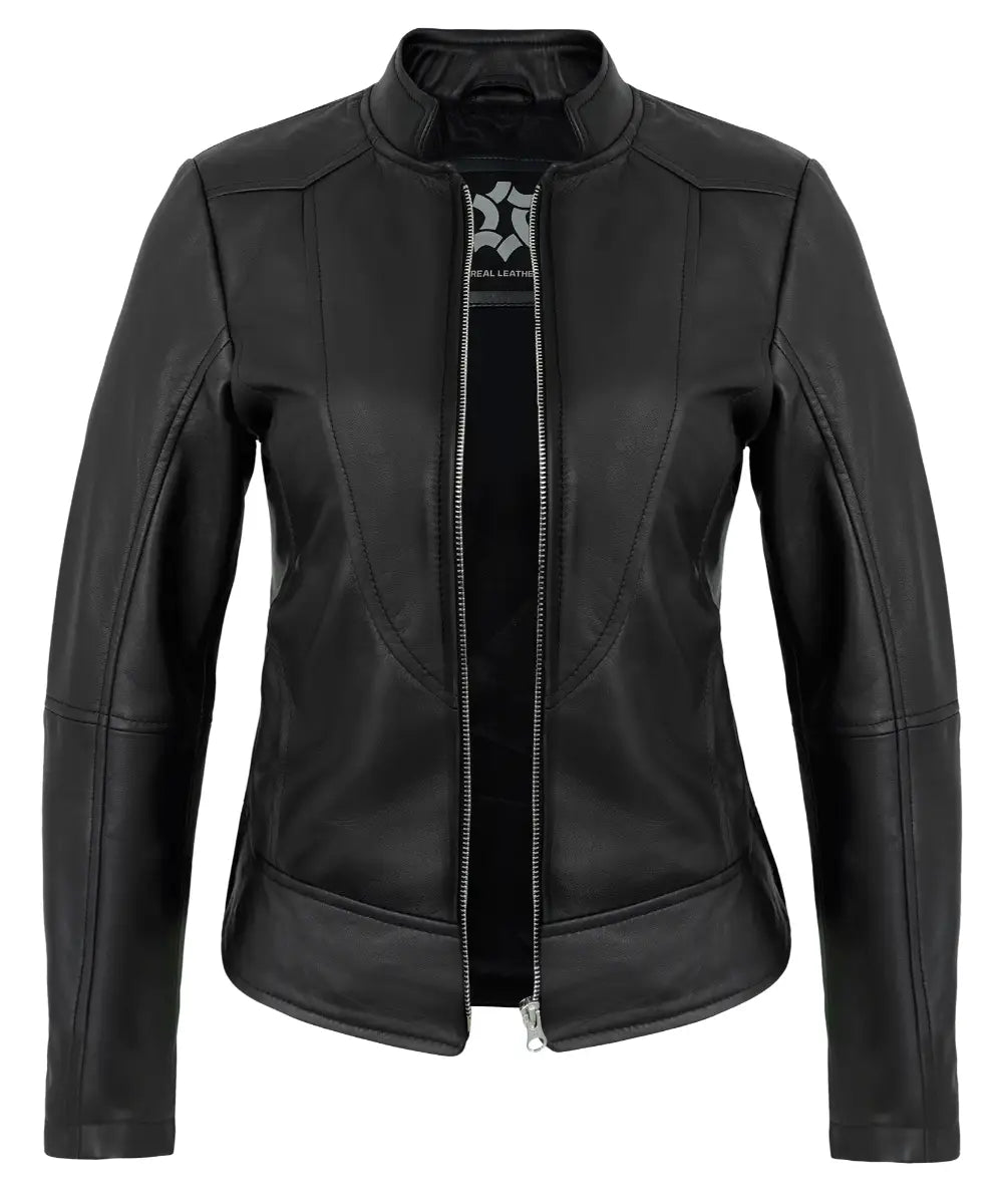 black-womens-cafe-racer-leather-jacket