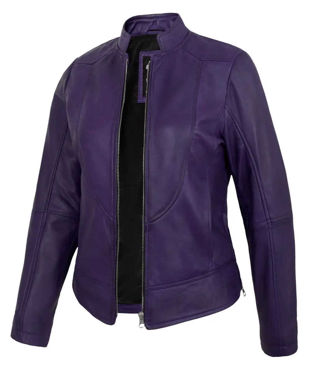 purple-womens-cafe-racer-leather-jacket