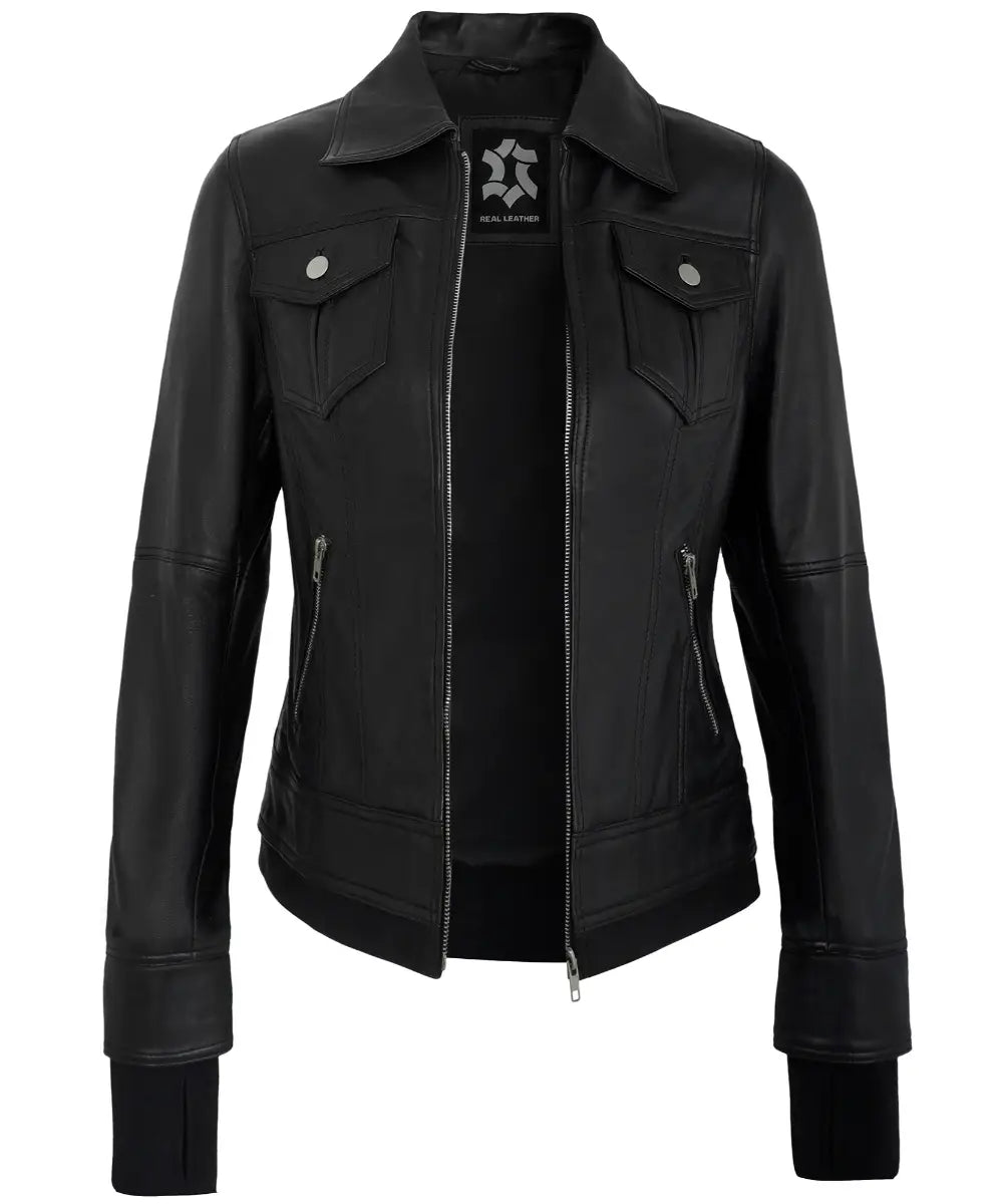 womens-hooded-leather-jackets-black