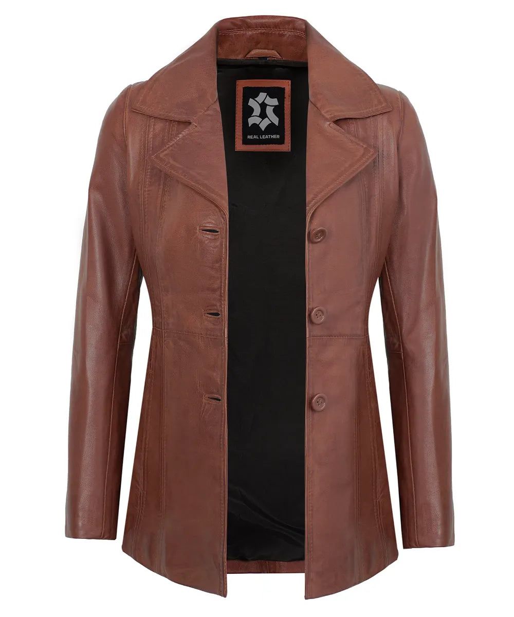 brown-leather-blazer-women