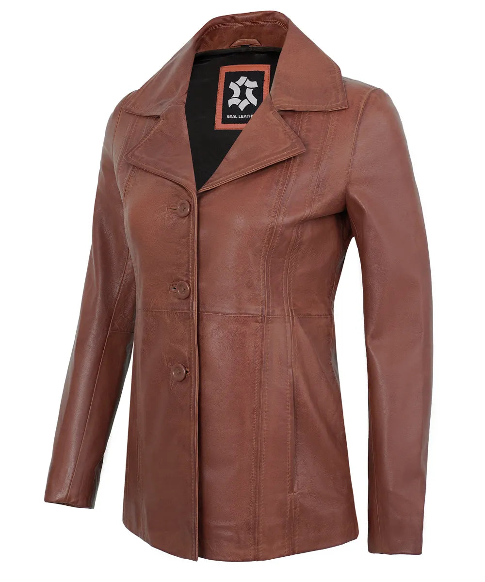 brown-leather-blazer-women