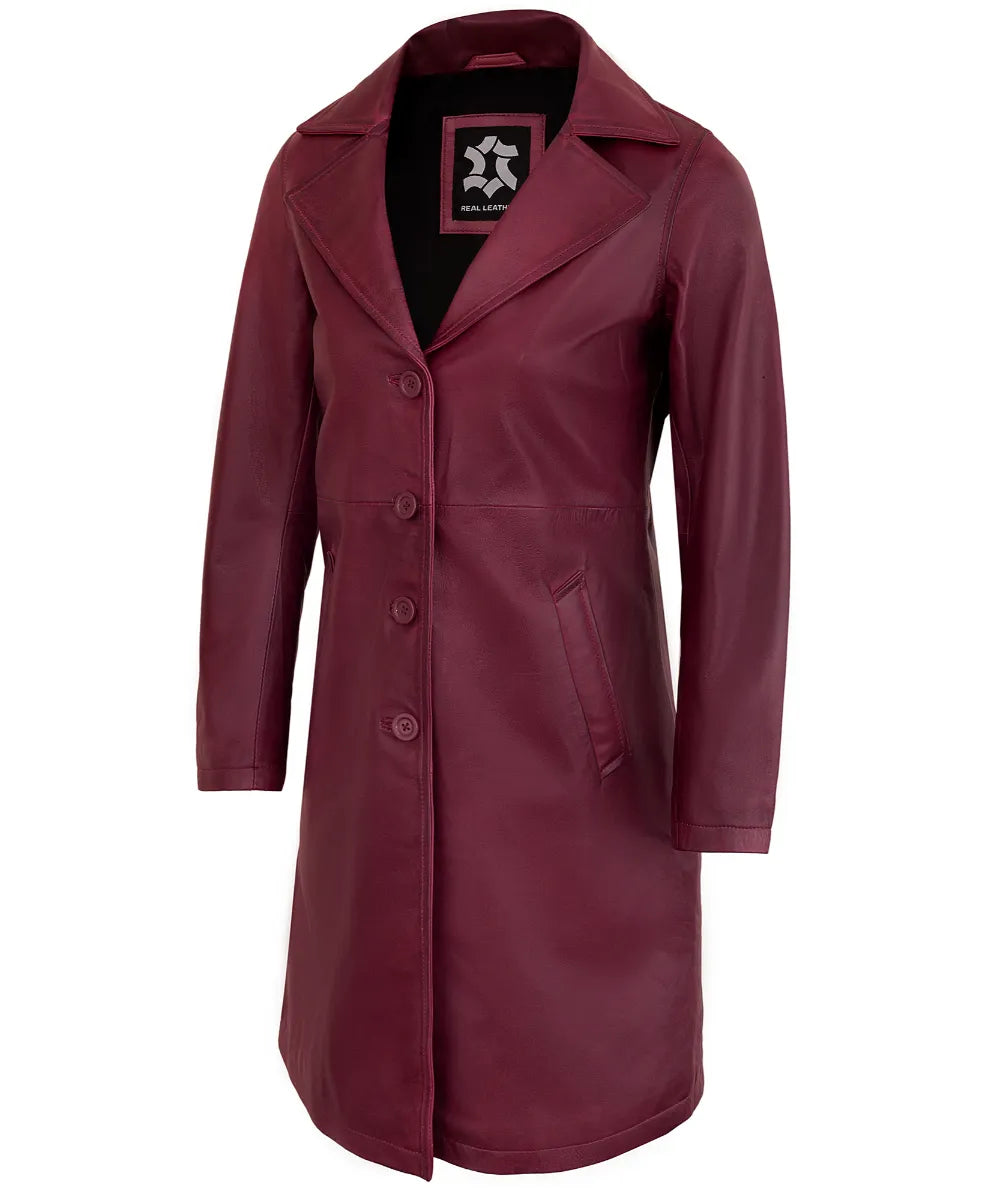 maroon-leather-car-coat-womens