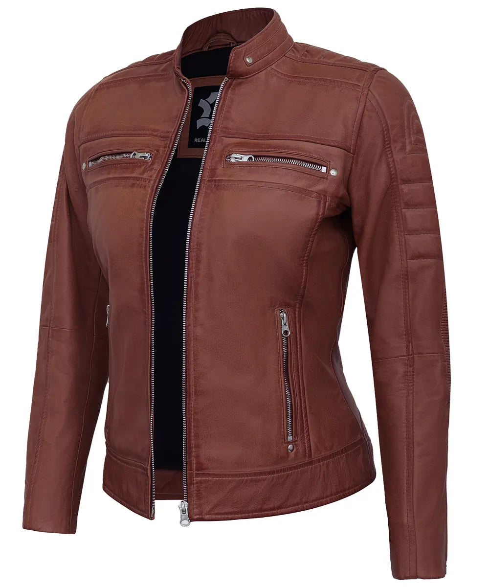 brown-cafe-racer-jackets-for-women