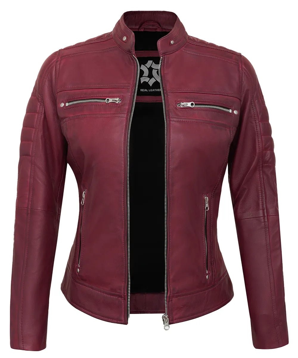 maroon-cafe-racer-jackets-for-women