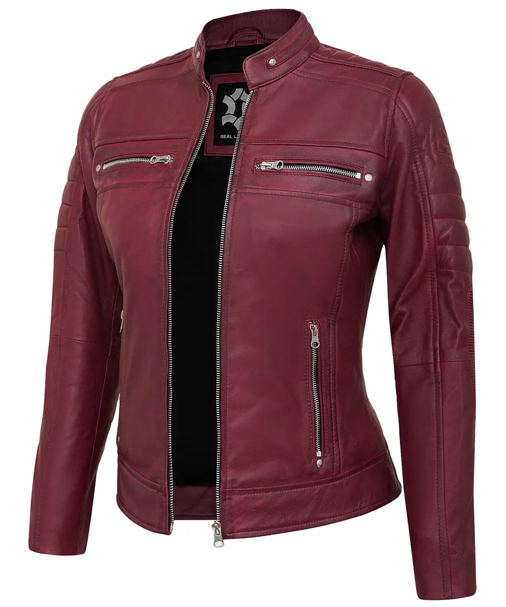 maroon-cafe-racer-jackets-for-women