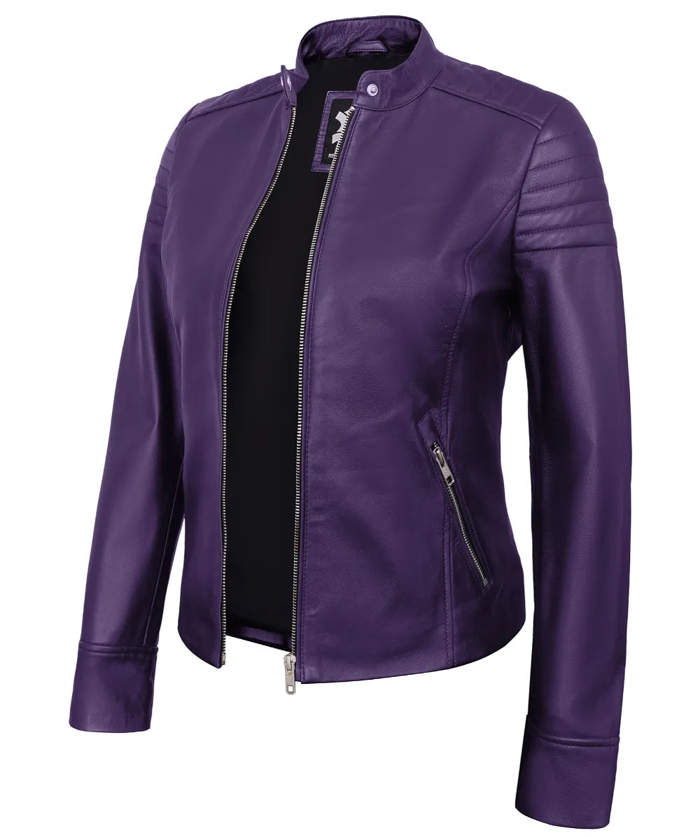 purple-womens-lambskin-leather-biker-jacket