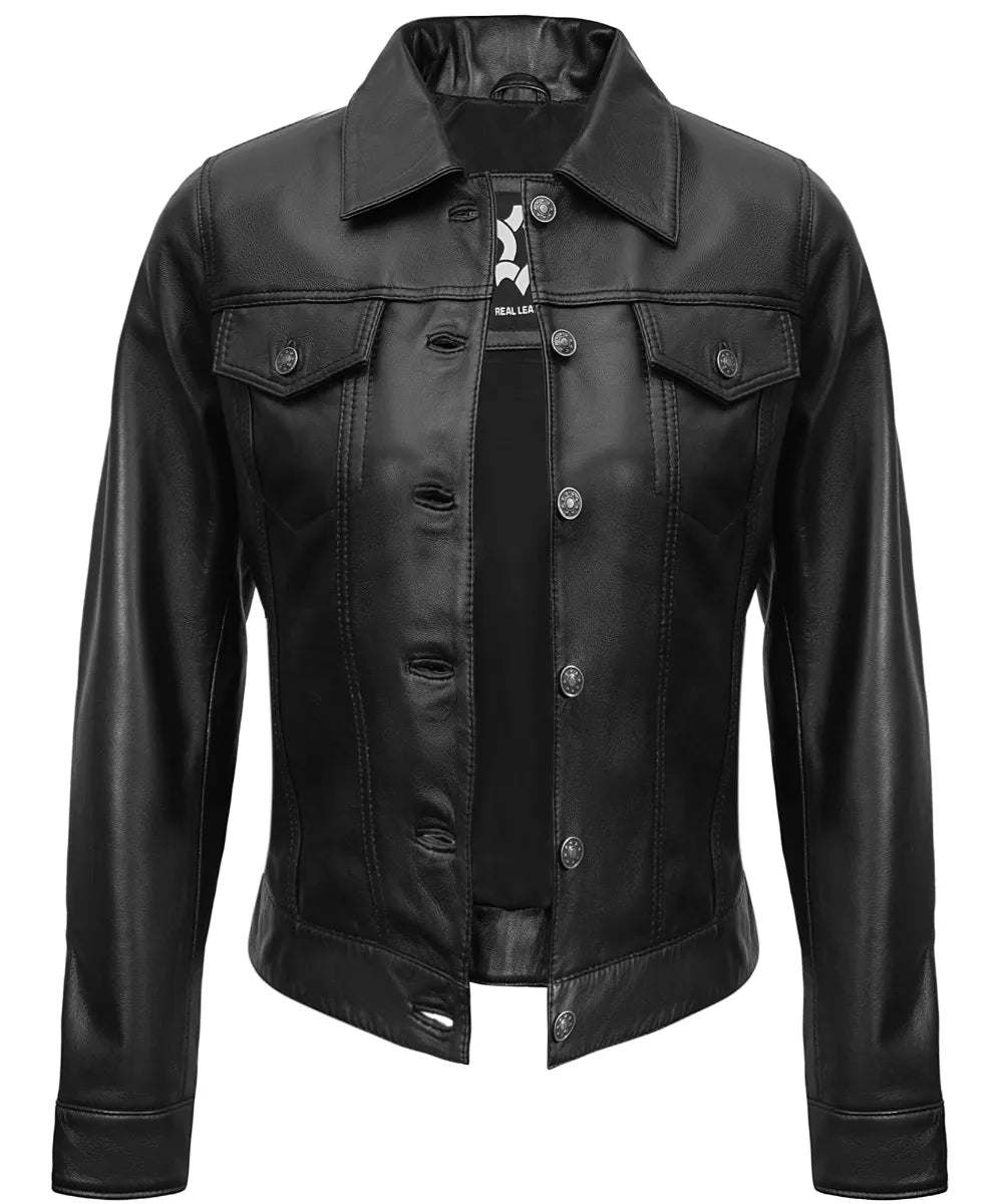 black-leather-jacket-trucker
