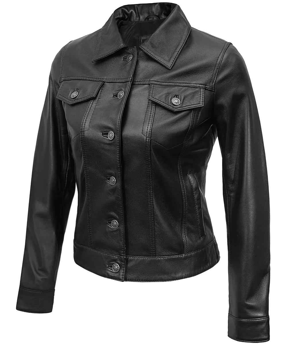 black-leather-jacket-trucker