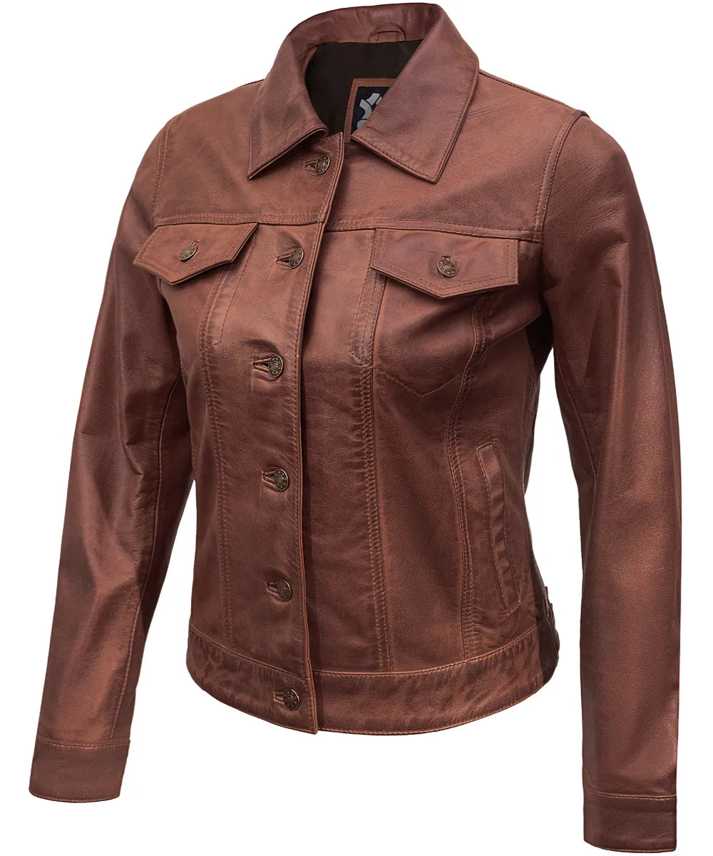 brown-leather-jacket-trucker