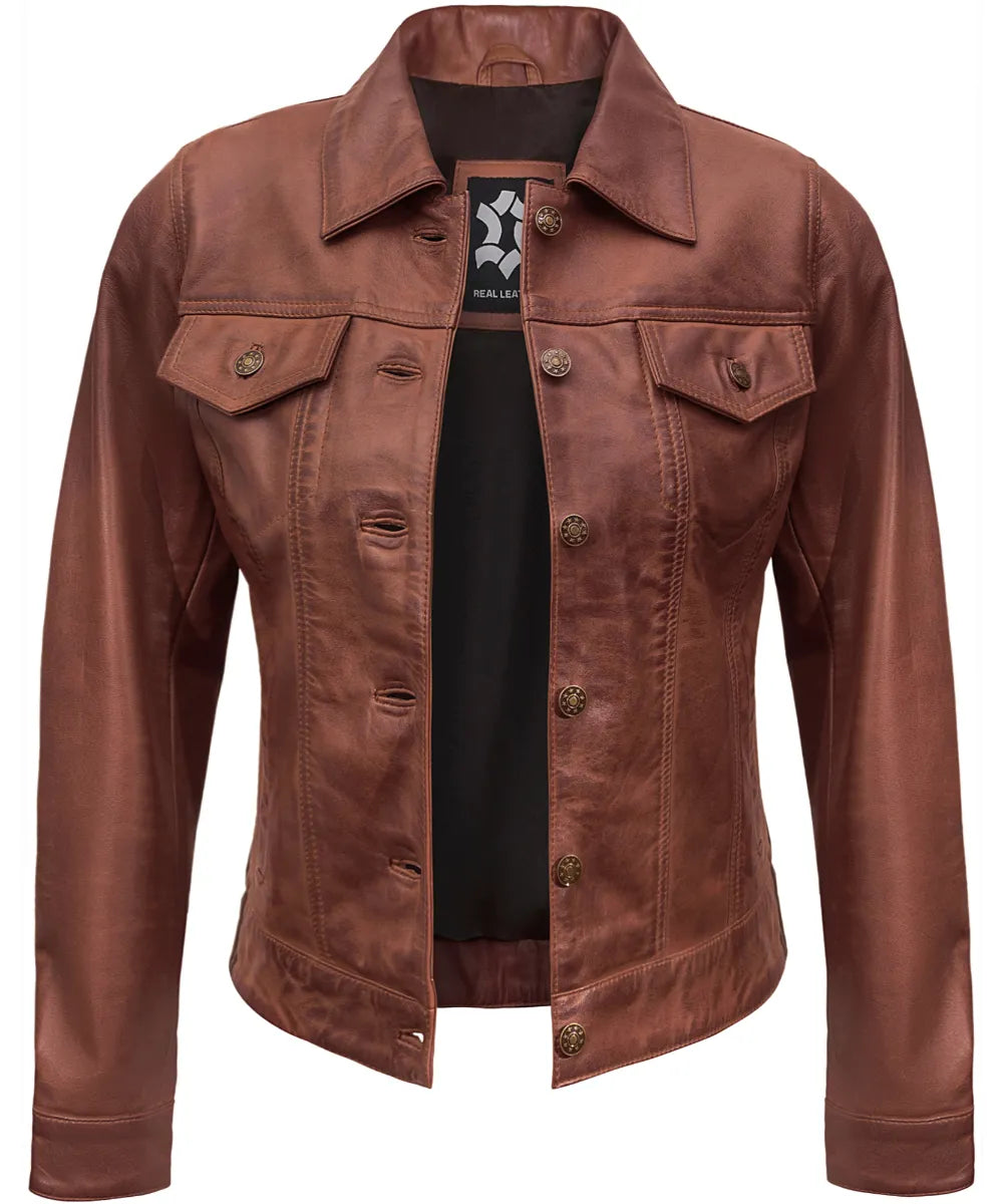 brown-leather-jacket-trucker