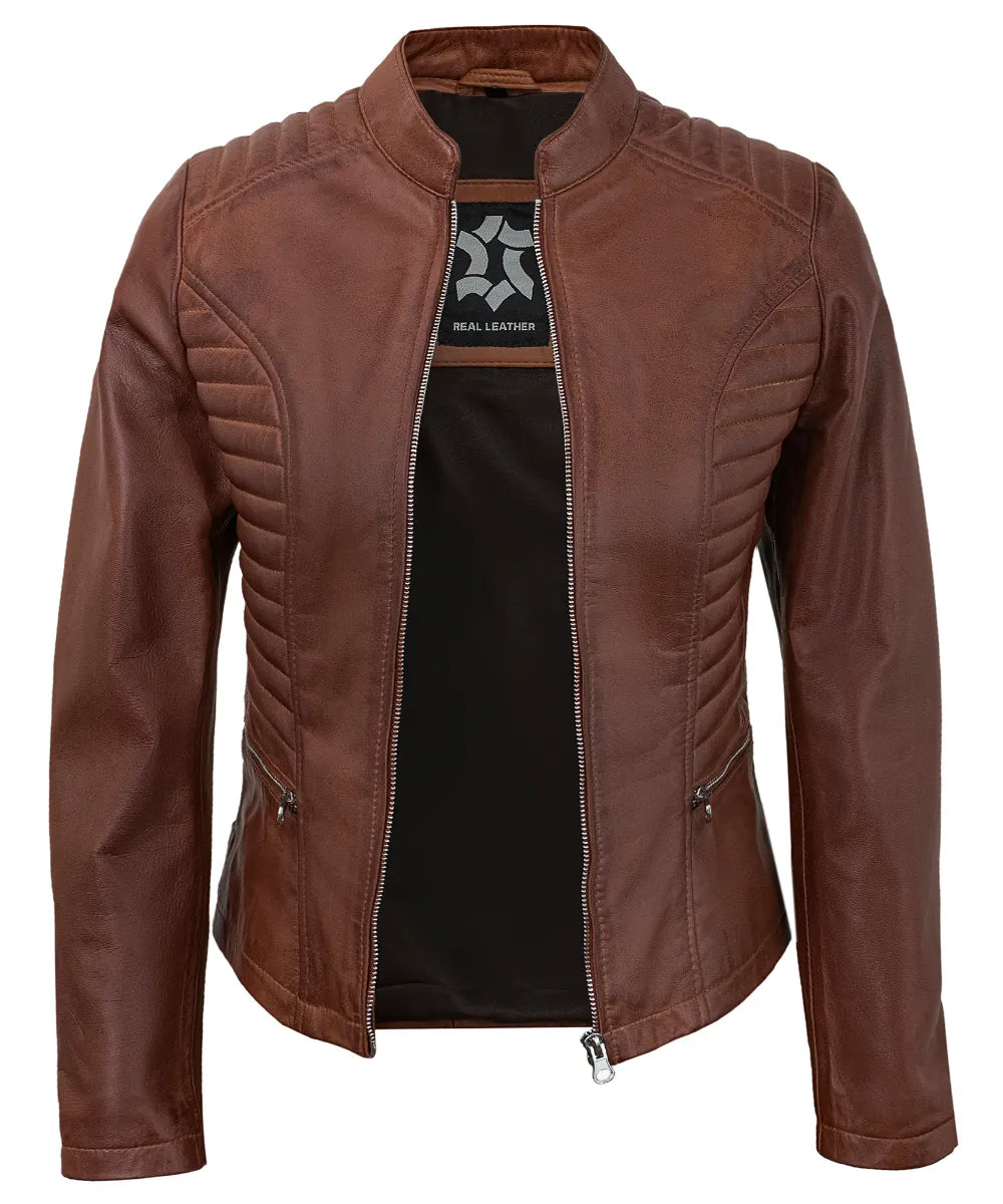 brown-womens-cafe-racer-motorcycle-jacket