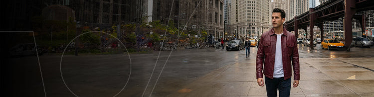 Maroon Leather Jacket Mens