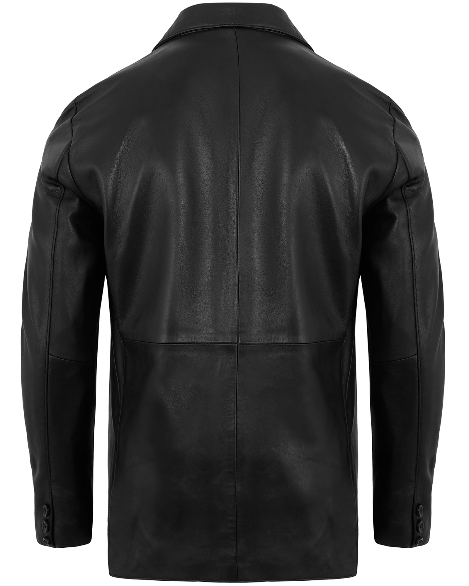 2-button-black-leather-blazer-men