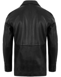 2-button-black-leather-blazer-men