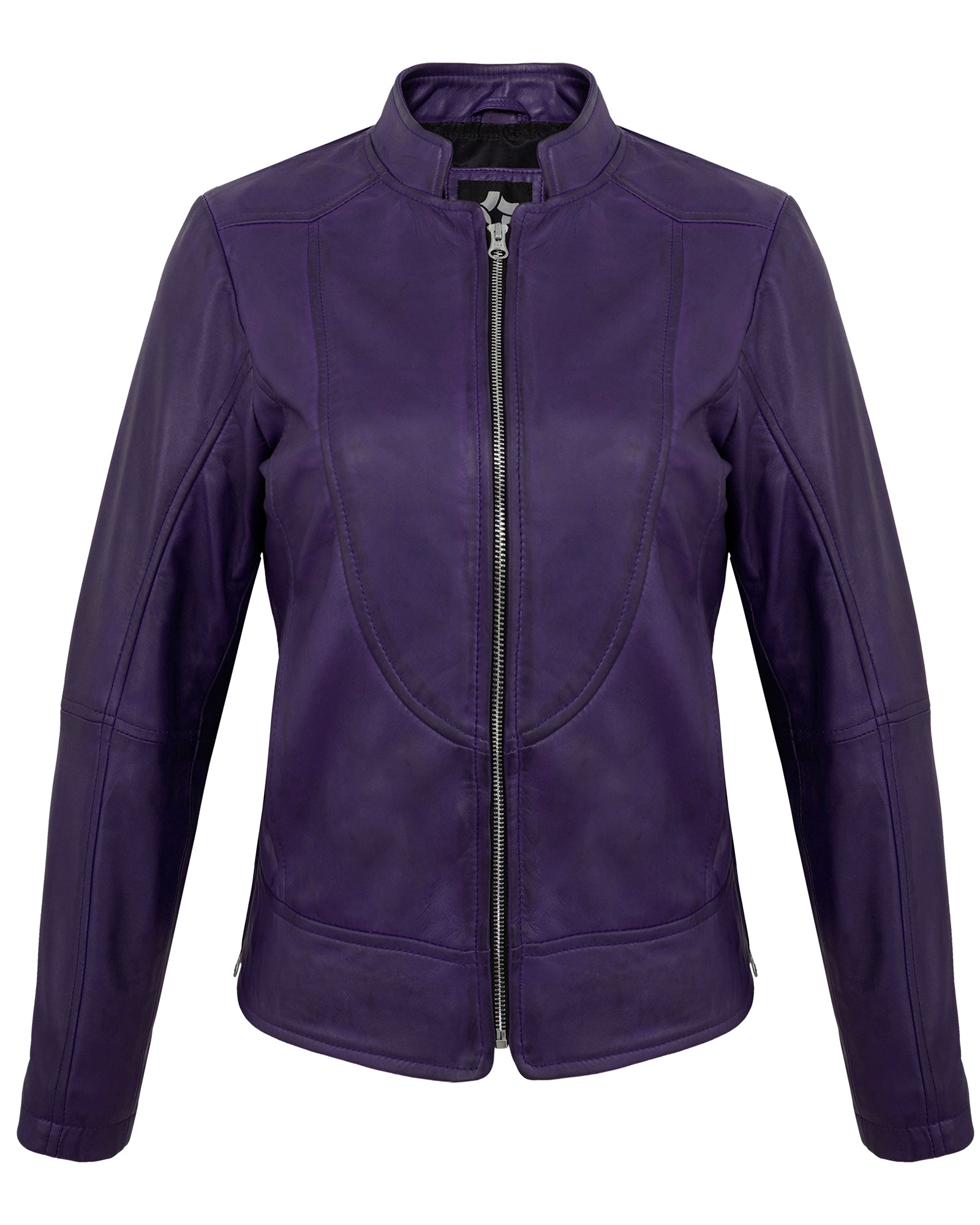 purple-womens-cafe-racer-leather-jacket