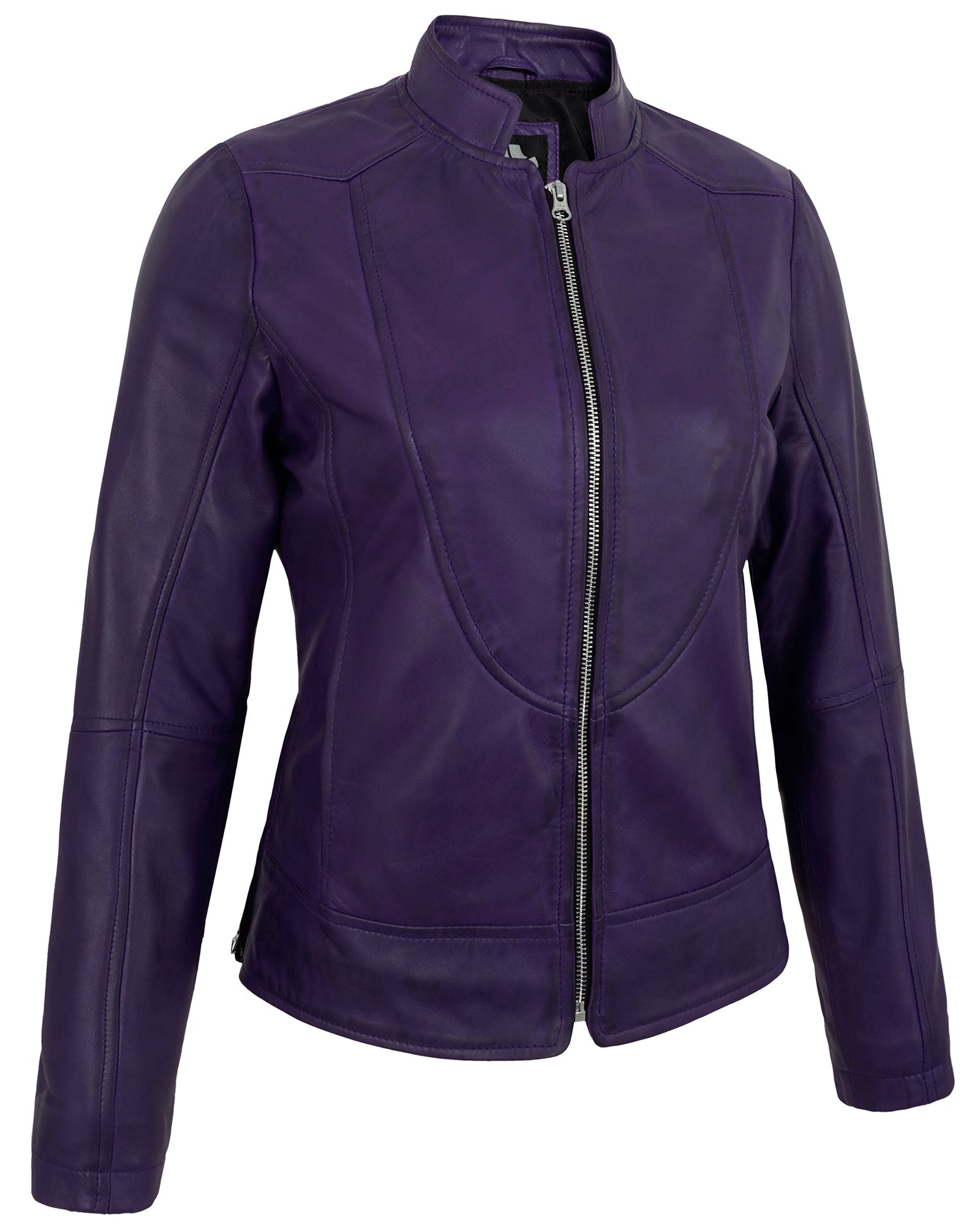purple-womens-cafe-racer-leather-jacket