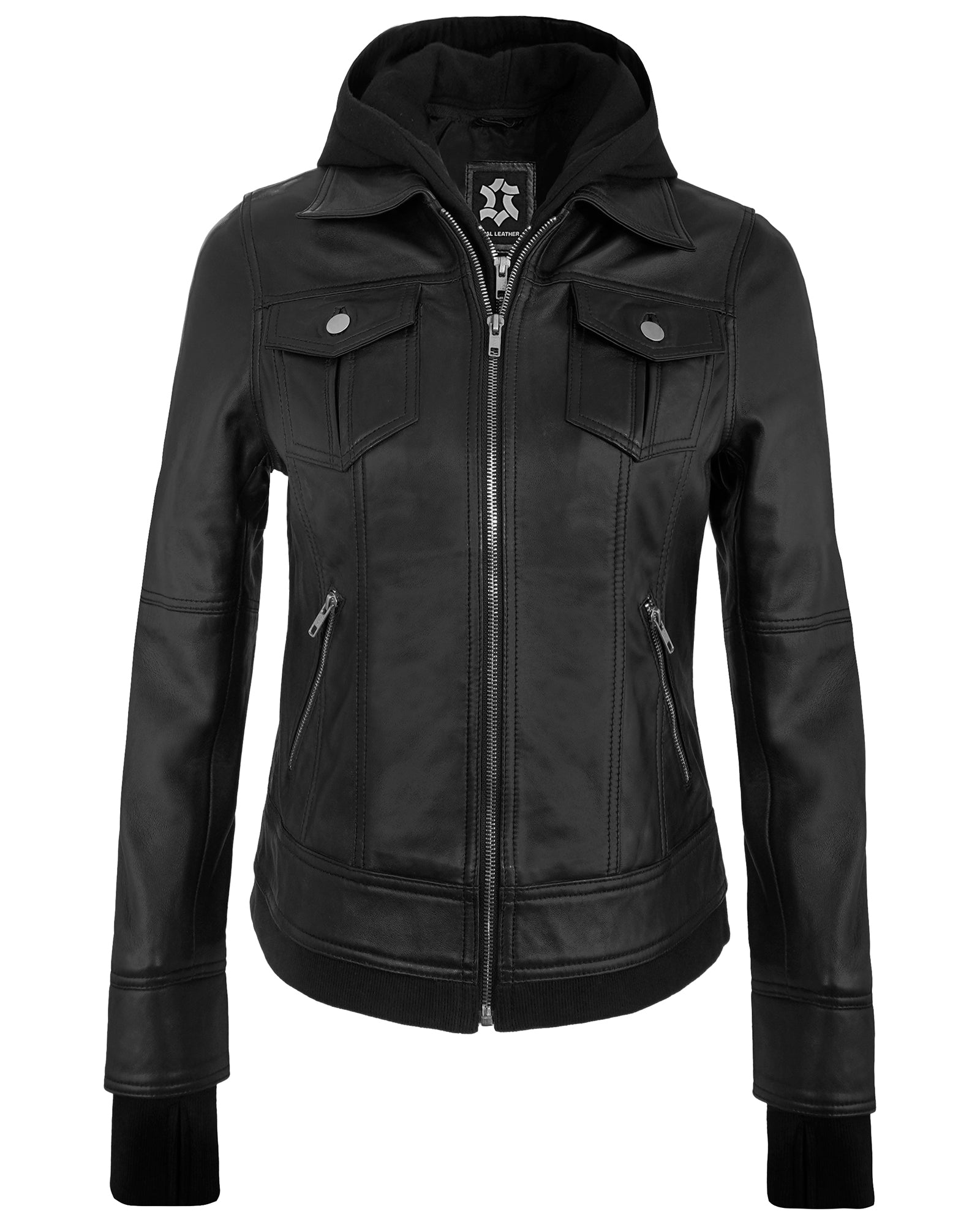 womens-hooded-leather-jackets-black