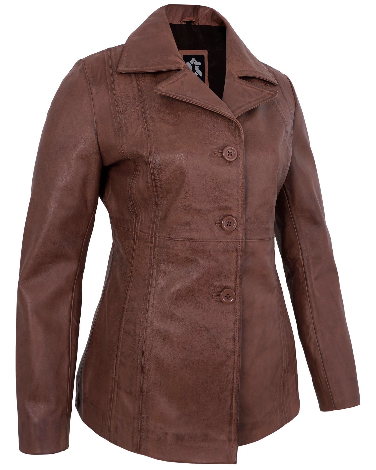 brown-leather-blazer-women