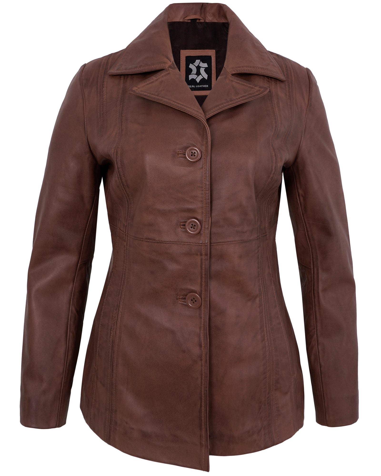 brown-leather-blazer-women