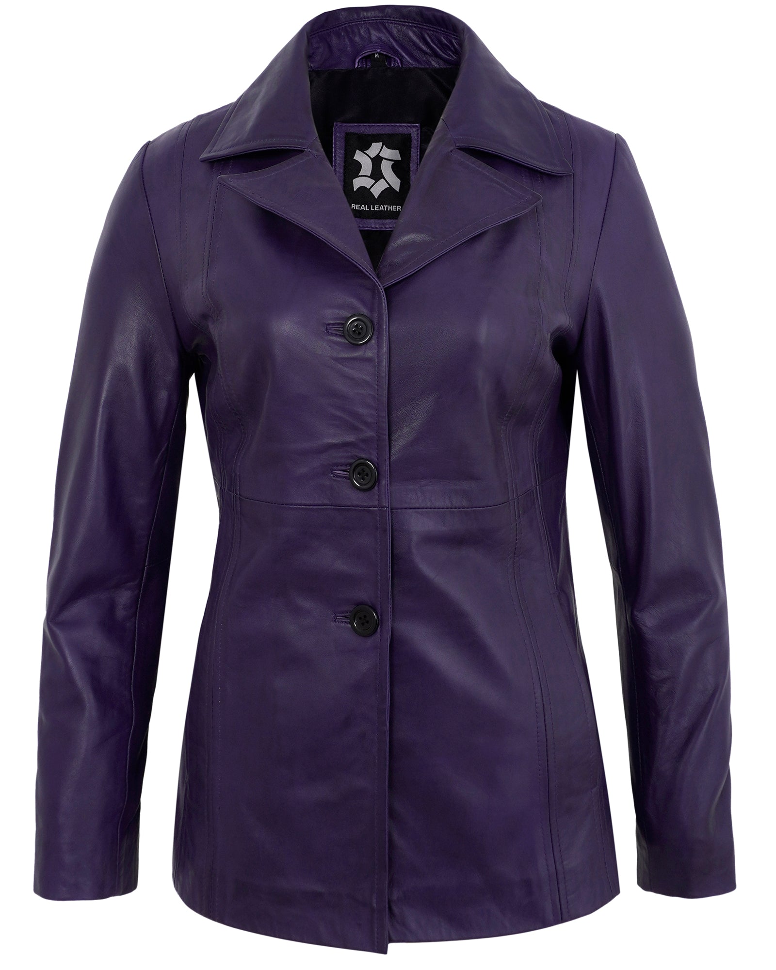 purple-vintage-leather-blazer-women