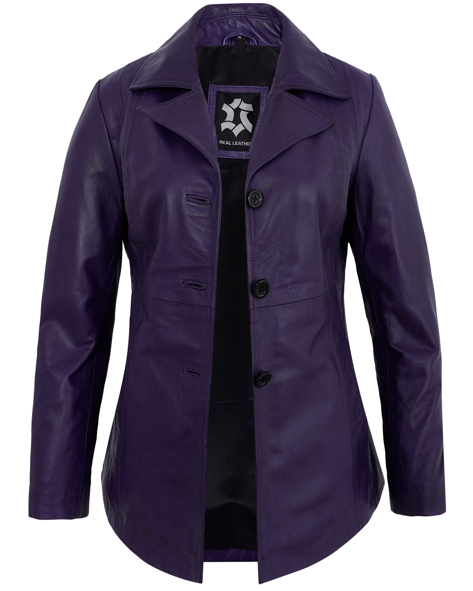 purple-vintage-leather-blazer-women